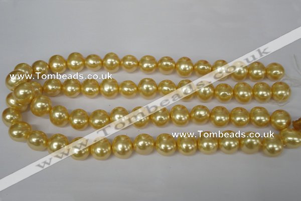 CSB143 15.5 inches 12*15mm – 13*16mm oval shell pearl beads