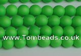 CSB1430 15.5 inches 4mm matte round shell pearl beads wholesale