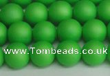 CSB1433 15.5 inches 10mm matte round shell pearl beads wholesale