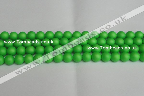 CSB1434 15.5 inches 12mm matte round shell pearl beads wholesale
