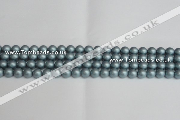 CSB1436 15.5 inches 6mm matte round shell pearl beads wholesale