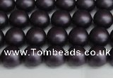 CSB1446 15.5 inches 6mm matte round shell pearl beads wholesale