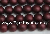 CSB1451 15.5 inches 6mm matte round shell pearl beads wholesale