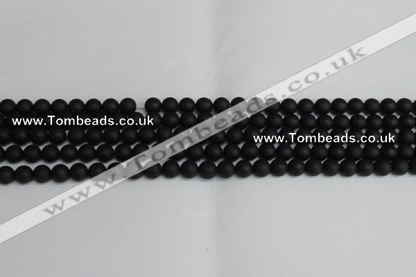 CSB1456 15.5 inches 6mm matte round shell pearl beads wholesale