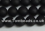 CSB1458 15.5 inches 10mm matte round shell pearl beads wholesale