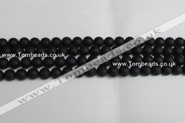 CSB1458 15.5 inches 10mm matte round shell pearl beads wholesale