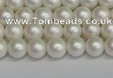 CSB1600 15.5 inches 4mm round matte shell pearl beads wholesale