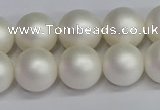 CSB1603 15.5 inches 10mm round matte shell pearl beads wholesale