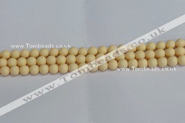CSB1611 15.5 inches 6mm round matte shell pearl beads wholesale