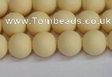 CSB1612 15.5 inches 8mm round matte shell pearl beads wholesale