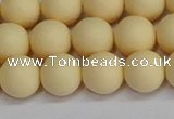 CSB1613 15.5 inches 10mm round matte shell pearl beads wholesale