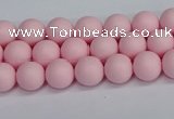 CSB1620 15.5 inches 4mm round matte shell pearl beads wholesale
