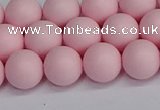 CSB1623 15.5 inches 10mm round matte shell pearl beads wholesale