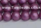 CSB1632 15.5 inches 8mm round matte shell pearl beads wholesale