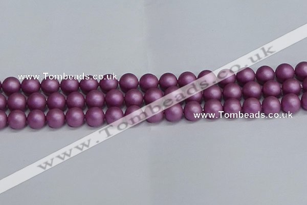 CSB1633 15.5 inches 10mm round matte shell pearl beads wholesale