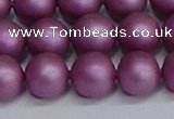 CSB1634 15.5 inches 12mm round matte shell pearl beads wholesale