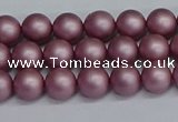 CSB1640 15.5 inches 4mm round matte shell pearl beads wholesale