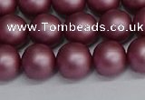 CSB1642 15.5 inches 8mm round matte shell pearl beads wholesale