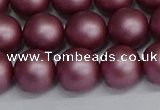 CSB1643 15.5 inches 10mm round matte shell pearl beads wholesale