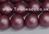 CSB1644 15.5 inches 12mm round matte shell pearl beads wholesale