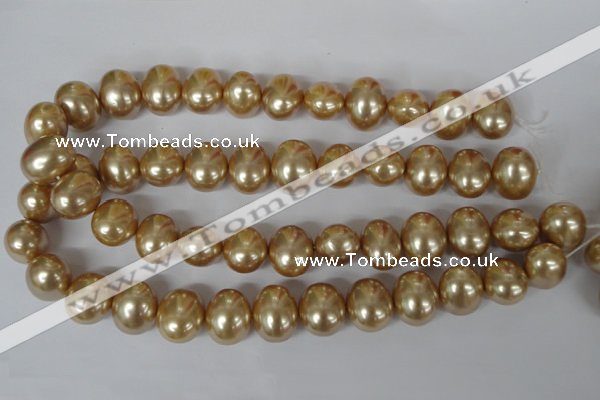 CSB165 15.5 inches 15*18mm – 16*19mm oval shell pearl beads