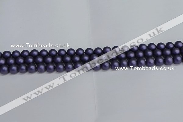 CSB1651 15.5 inches 6mm round matte shell pearl beads wholesale