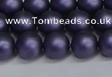 CSB1653 15.5 inches 10mm round matte shell pearl beads wholesale