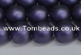 CSB1654 15.5 inches 12mm round matte shell pearl beads wholesale