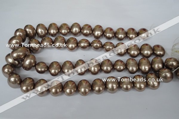 CSB166 15.5 inches 15*18mm – 16*19mm oval shell pearl beads