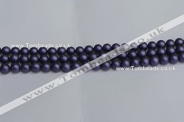 CSB1661 15.5 inches 6mm round matte shell pearl beads wholesale