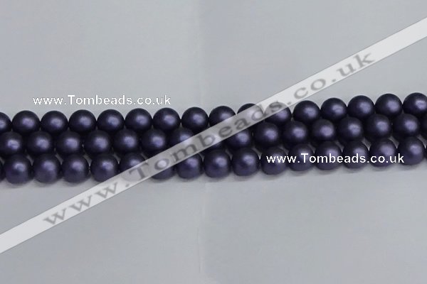 CSB1663 15.5 inches 10mm round matte shell pearl beads wholesale