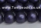 CSB1664 15.5 inches 12mm round matte shell pearl beads wholesale