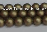 CSB1671 15.5 inches 6mm round matte shell pearl beads wholesale