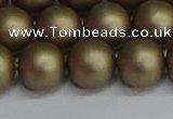 CSB1674 15.5 inches 12mm round matte shell pearl beads wholesale