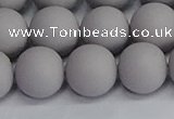 CSB1684 15.5 inches 12mm round matte shell pearl beads wholesale