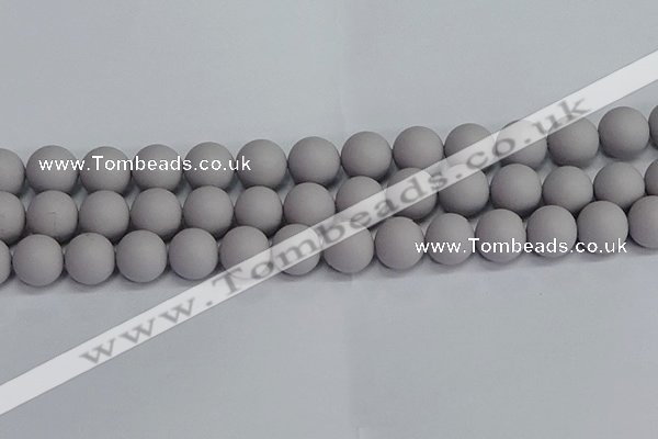 CSB1684 15.5 inches 12mm round matte shell pearl beads wholesale