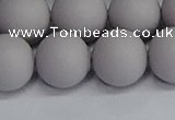 CSB1685 15.5 inches 14mm round matte shell pearl beads wholesale