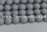 CSB1690 15.5 inches 4mm round matte shell pearl beads wholesale