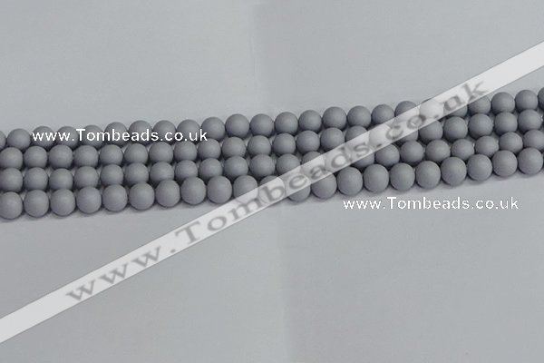 CSB1691 15.5 inches 6mm round matte shell pearl beads wholesale