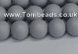 CSB1692 15.5 inches 8mm round matte shell pearl beads wholesale