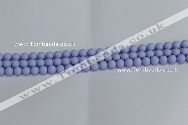 CSB1700 15.5 inches 4mm round matte shell pearl beads wholesale