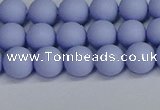 CSB1701 15.5 inches 6mm round matte shell pearl beads wholesale