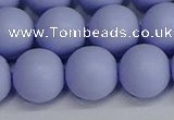 CSB1705 15.5 inches 14mm round matte shell pearl beads wholesale