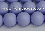 CSB1705 15.5 inches 14mm round matte shell pearl beads wholesale