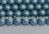 CSB1711 15.5 inches 6mm round matte shell pearl beads wholesale