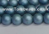 CSB1712 15.5 inches 8mm round matte shell pearl beads wholesale