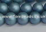 CSB1714 15.5 inches 12mm round matte shell pearl beads wholesale