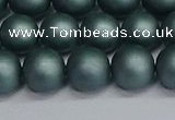 CSB1724 15.5 inches 12mm round matte shell pearl beads wholesale