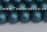 CSB1733 15.5 inches 10mm round matte shell pearl beads wholesale