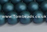 CSB1734 15.5 inches 12mm round matte shell pearl beads wholesale